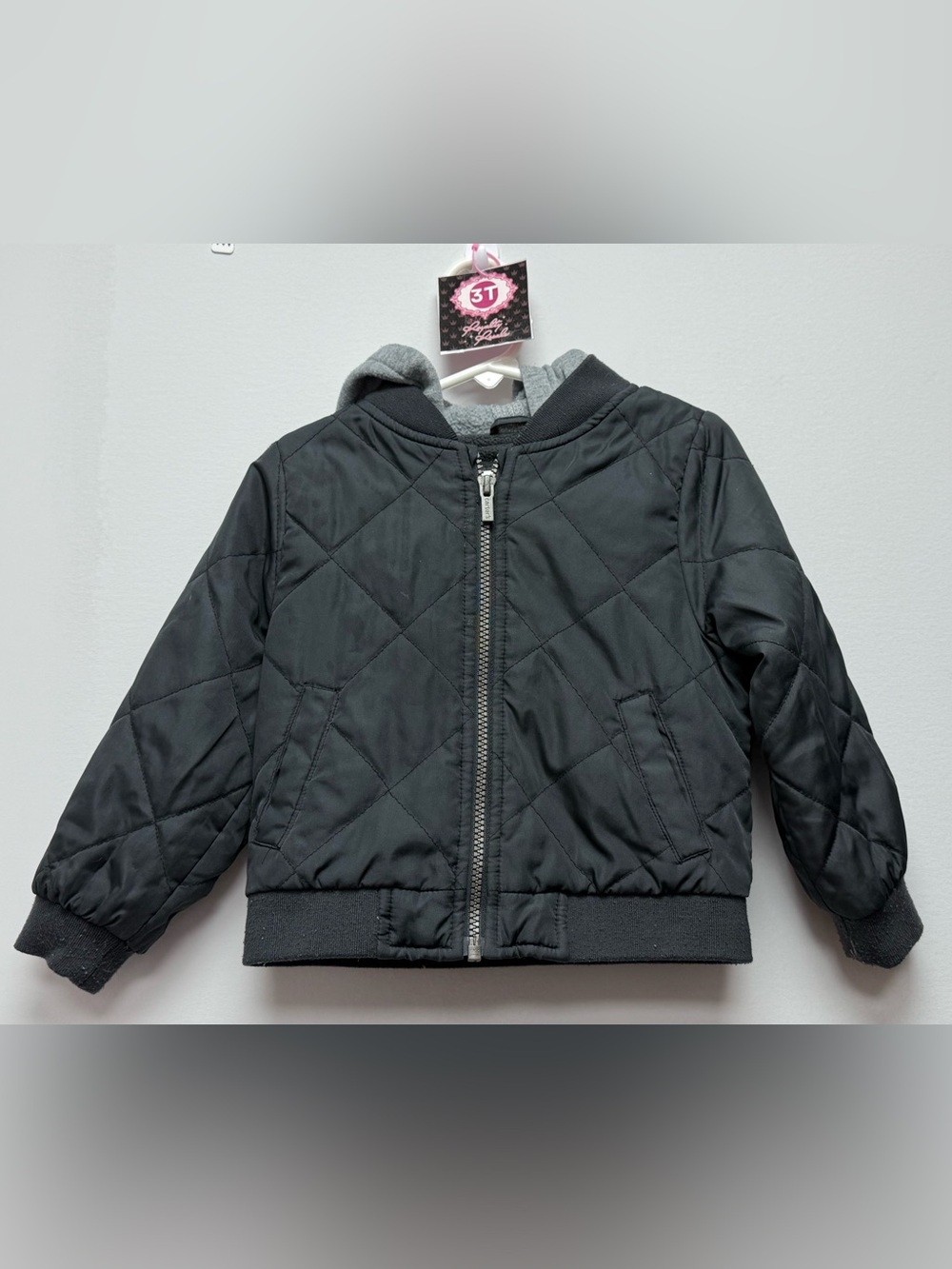 Carter's Black Quilted Puffer Jacket with Hood